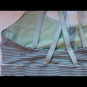 Lululemon Stripped Mint Sports Bra
